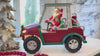 golf cart snow globe set in a Christmas scene