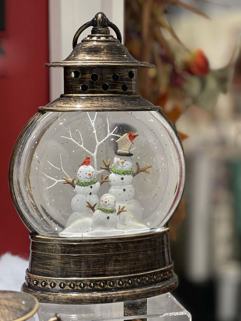 Snowmen Spinning Water Globes – Lighted Water Lanterns