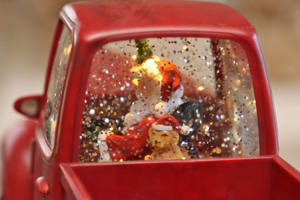 Santa In A Red Truck Spinning Water Lantern - 2498930 - NEW 2019-Gerson